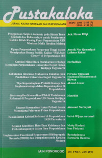 Keterampilan Komunikasi Efektif Pustakawan Referensi di Perpustakaan UIN Sunan Kalijaga Yogyakarta