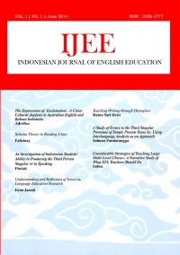 Jurnal IJEE (INDONESIAN JOURNAL OF ENGLISH EDUCATION)