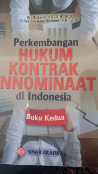 Image of Perkembangan Hukum Kontrak Innominaat di Indonesia 2 / Salim Hs.