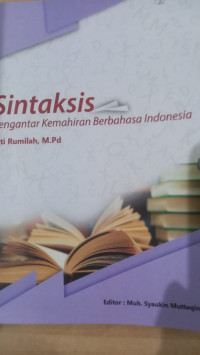 Sintaksis Pengantar Kemahiran Berbahasa Indonesia